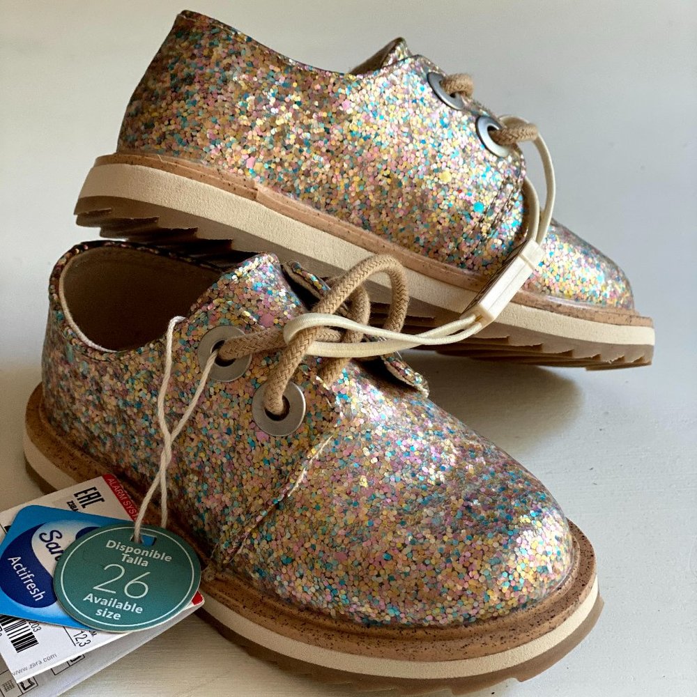 Zara Kids Footwear Sparkly Low Boot  - Size 4.5